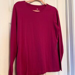 Lands' End Shaped Top in Rich Magenta